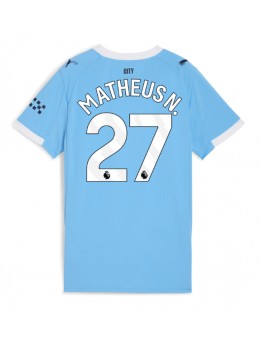 Manchester City Matheus Nunes #27 Replika Hemmakläder Dam 2025-26 Kortärmad